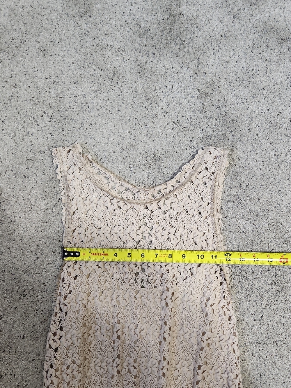 Free People Lily Lace Crochet Blouson Mini Dress in Natural Size Medium - Picture 6 of 11